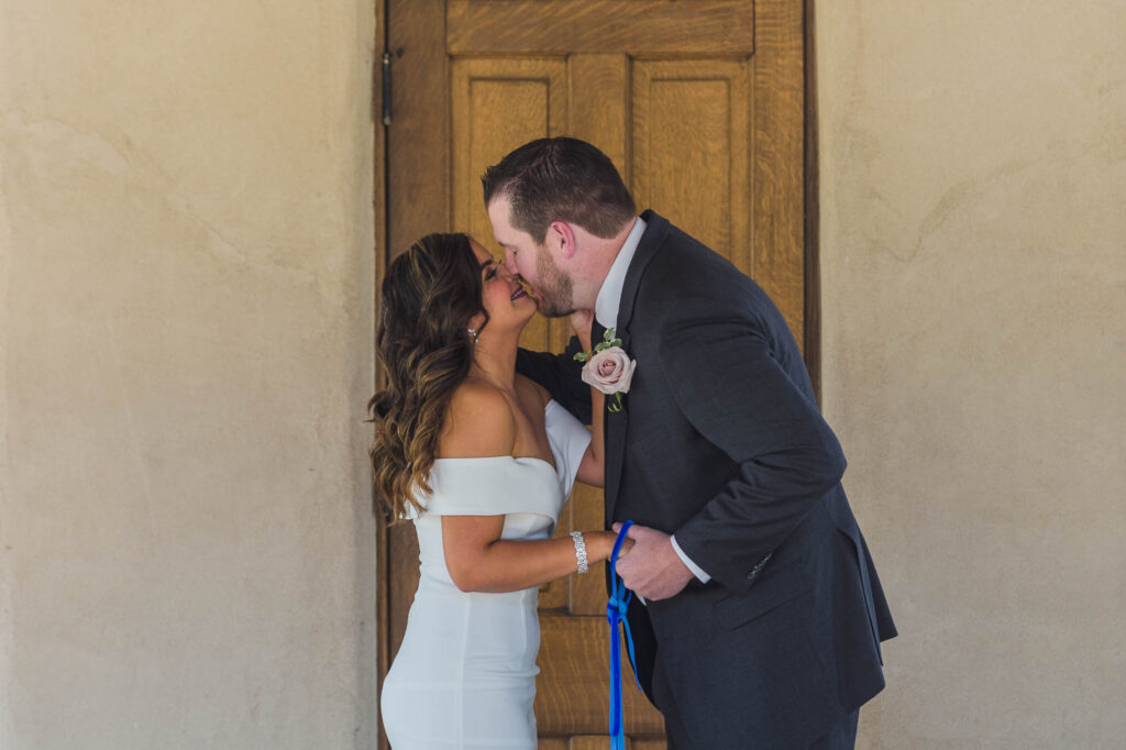 a handfasting ceremony at this Chapel Dulcinea Elopement in Austin