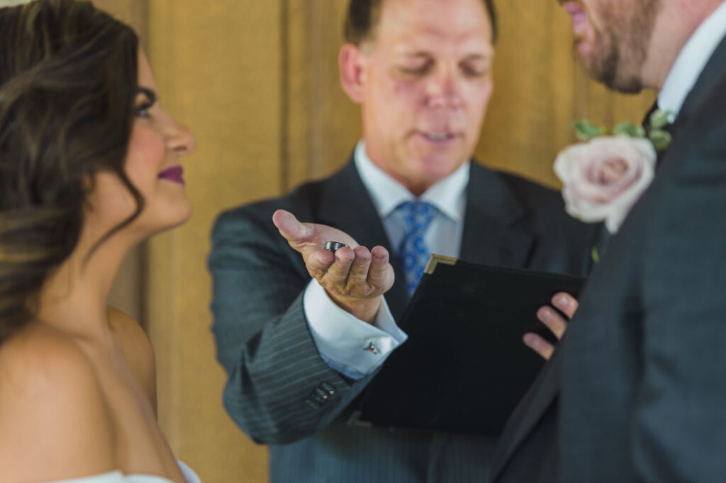 The ring presentation during this Austin elopement