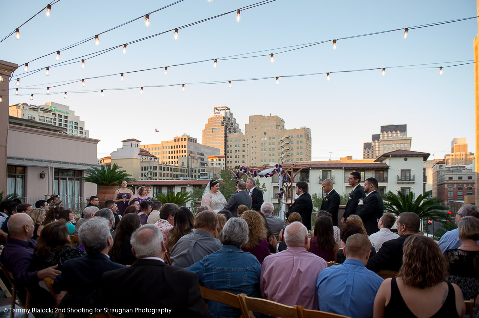 san antonio rooftop wedding ceremony