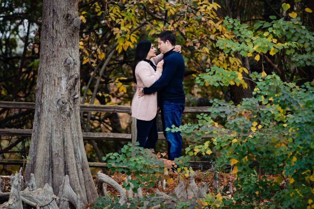 denman park engaged couple